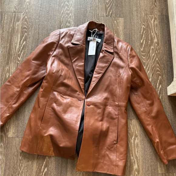 Reformation Vede Bowery Leather Jacket - SZ XL - Picture 5 of 6